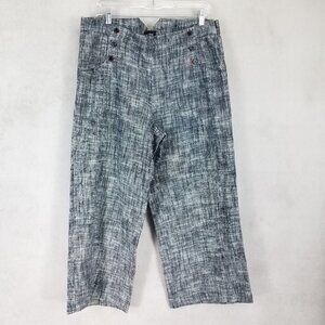 Kookai Size 42 - US 10 Linen Cropped Pants Side pockets $120